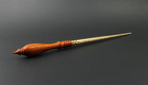 Wand spindle in curly maple and padauk