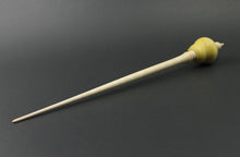Load image into Gallery viewer, Goldfinch bead spindle in hand dyed curly maple and curly maple