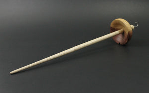 Drop spindle in red cedar and curly maple