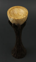 Load image into Gallery viewer, Lap chalice in Karelian birch and walnut