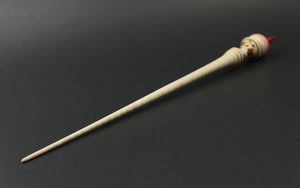 Russian style spindle in hand dyed curly maple