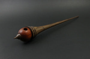 Birdhouse spindle in padauk and walnut