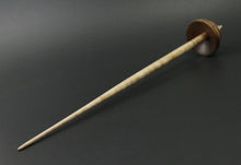 Load image into Gallery viewer, Tibetan style spindle in figured sapele and curly maple