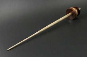 Teacup spindle in padauk and curly maple
